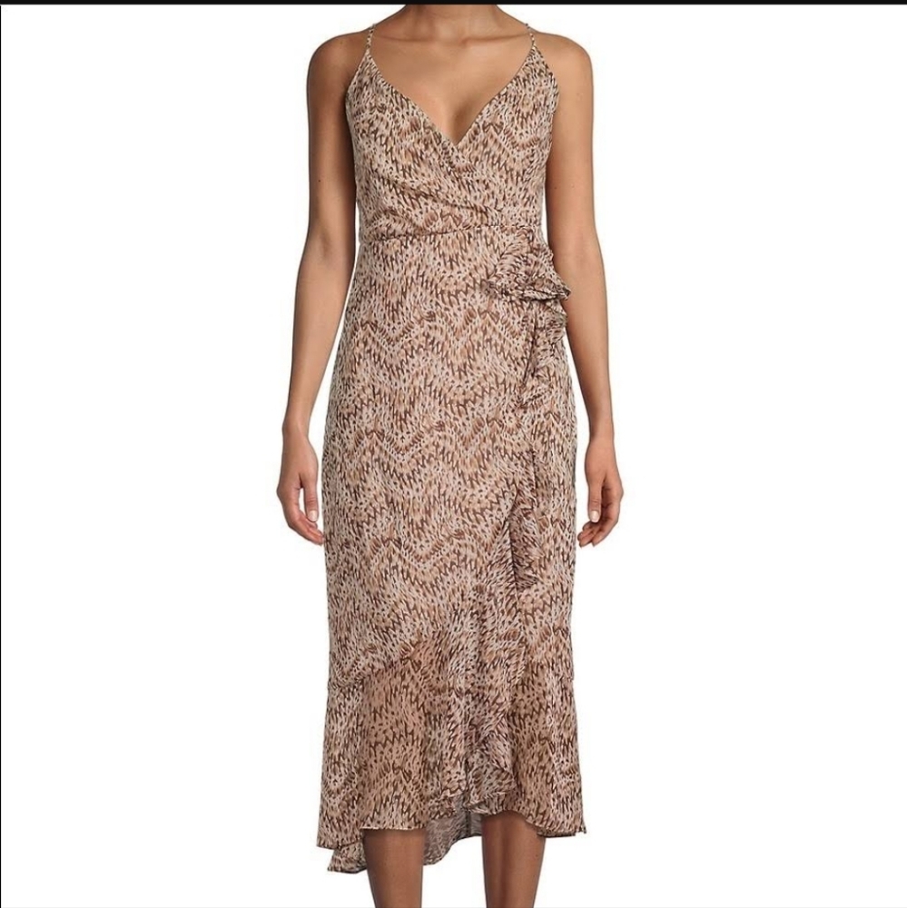 BARDOT​ Ellie Abstract-Print Wrap Dress Size 6 Small